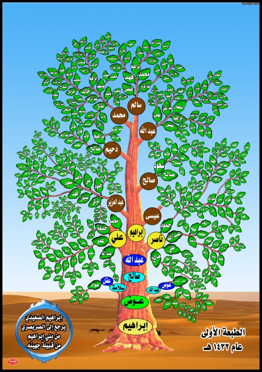 شجرة العائلة عائلة الصعيدي